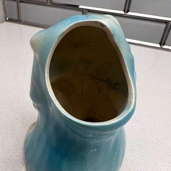 Vintage Persian Cat Kitten Planter MCM 1950s Mid-Century Modern Blue Bud Vase - Picture 8 of 16